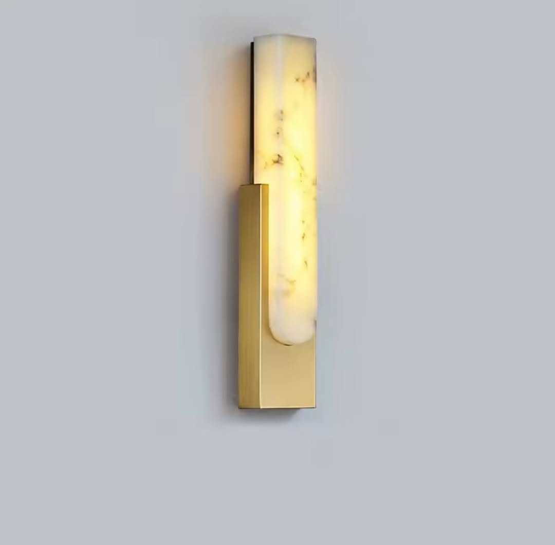 Minimalist Marble Effect Wall Sconce
