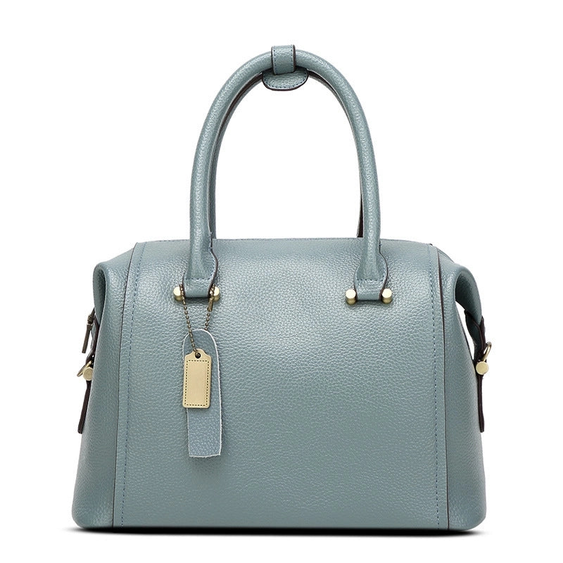 Women's Medium Pu Leather Solid Color Vintage Style Pillow Shape Zipper Handbag