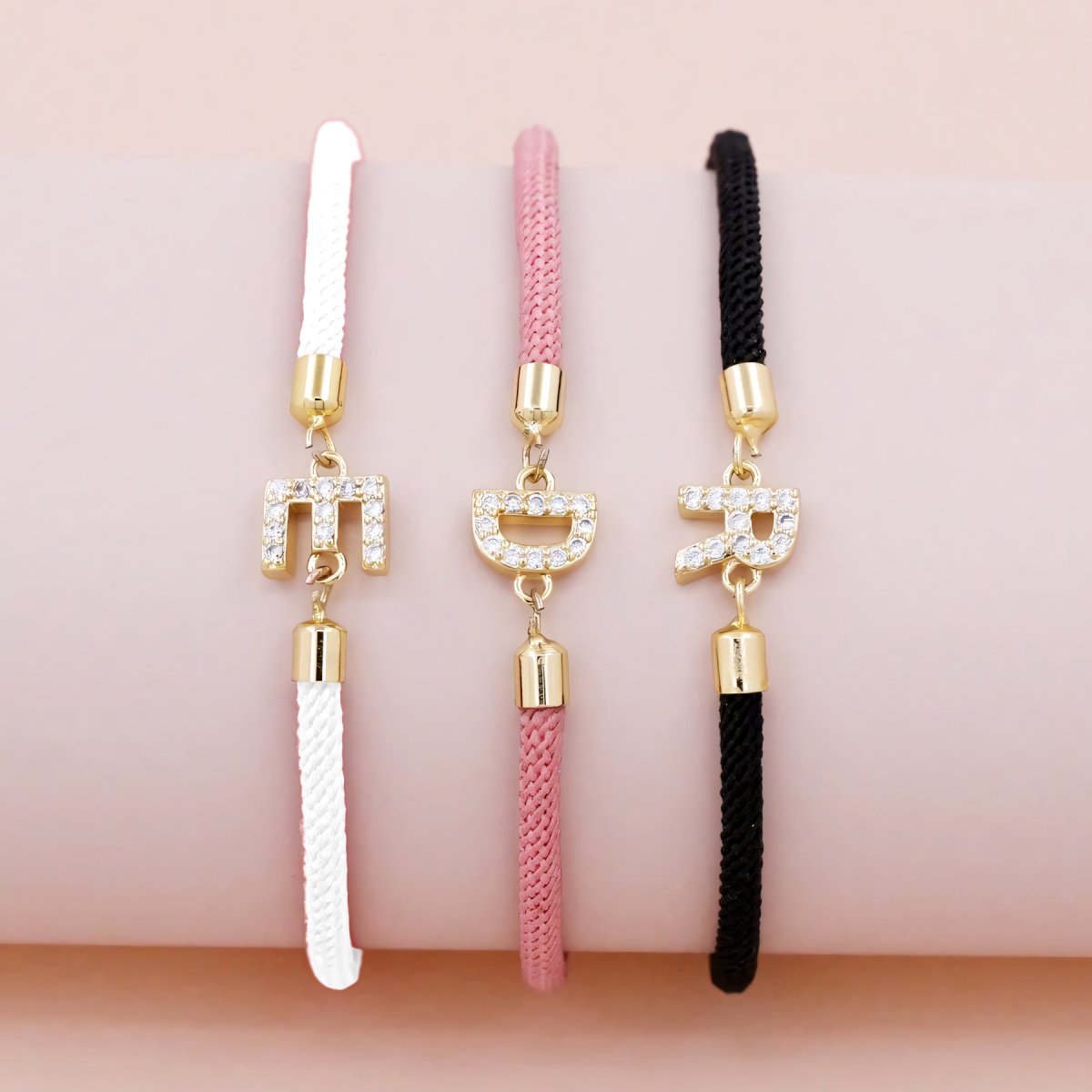 Adjustable Letter Initial Bracelets