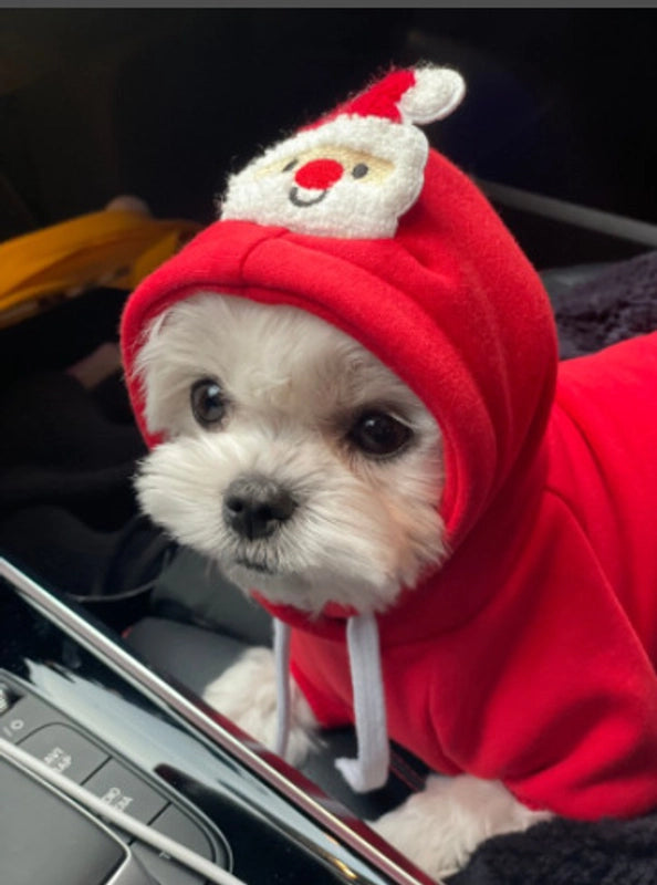 Cute Polyester Christmas Christmas Tree Santa Claus Pet Clothing