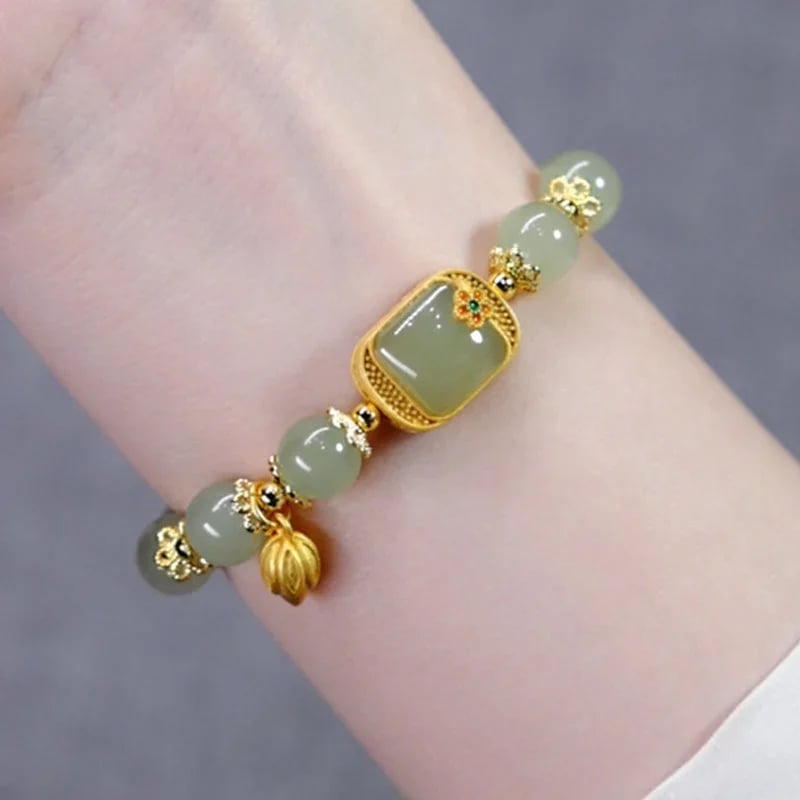 🔥 BIG SALE 🔥Hotan Jade Beaded Bracelet