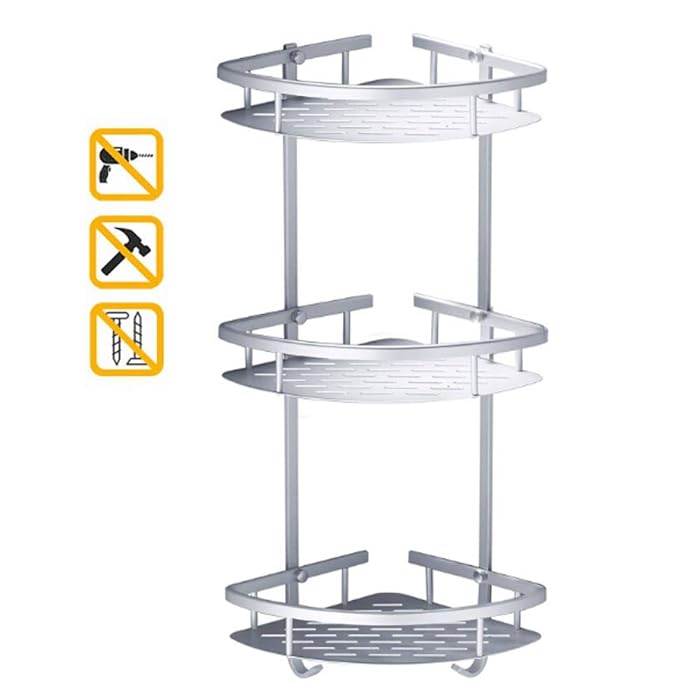 Aluminum 3-Layer Corner Shelf