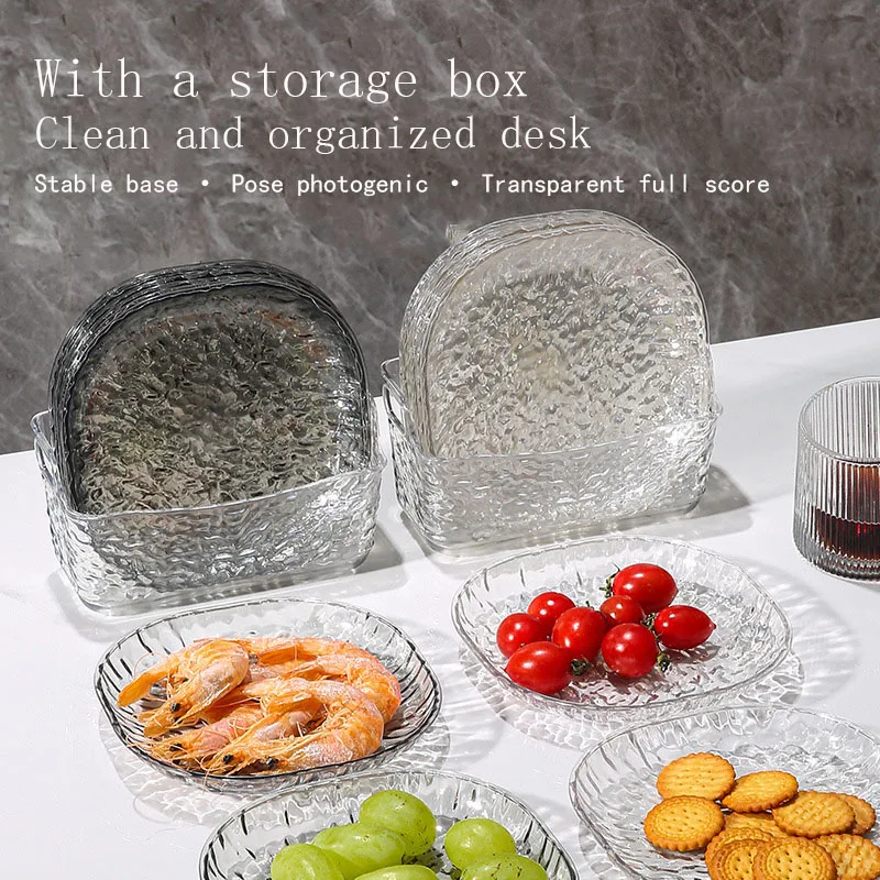 LUXURY 8 PIECE PLATE SET DISH SMALL FRUIT & SNACK PLATE