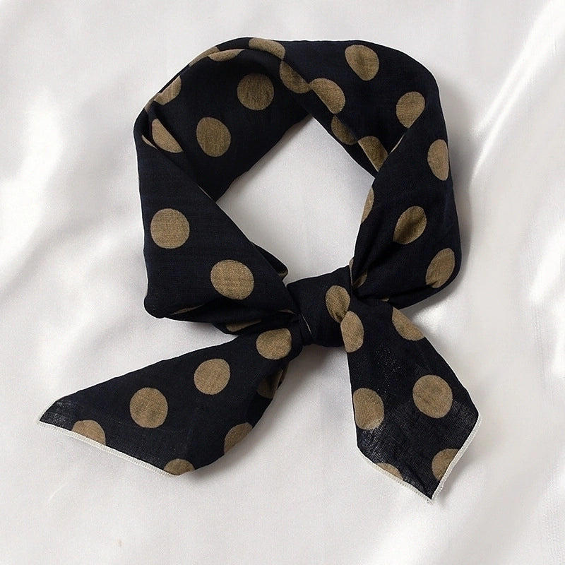 Women's Sweet Flower Cotton Silk Scarf