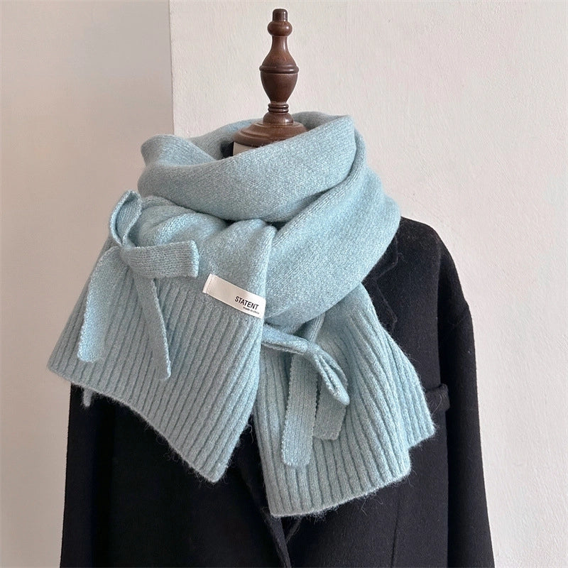 Women's Cute Sweet Solid Color Spandex Polyester Acrylic Scarf