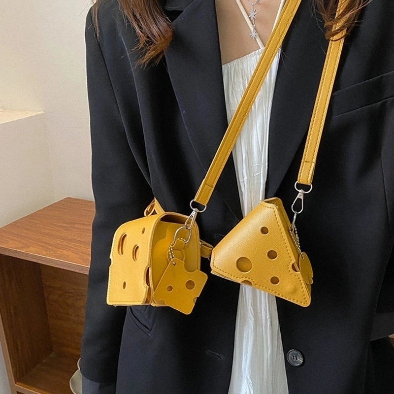 Women's All Seasons Pu Leather Food Cute Square Open Square Bag