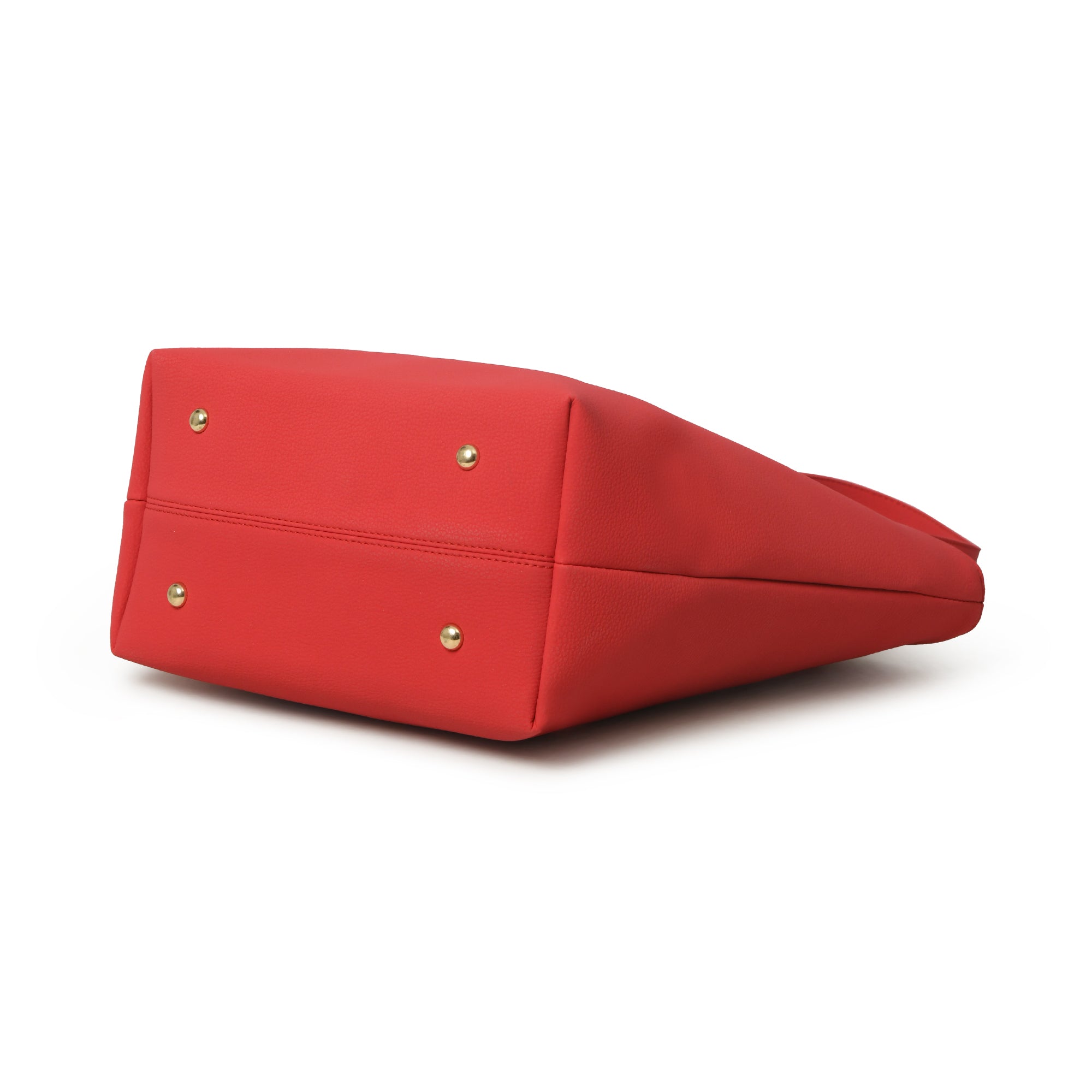 Era Vegan Leather Tote- Coral Red