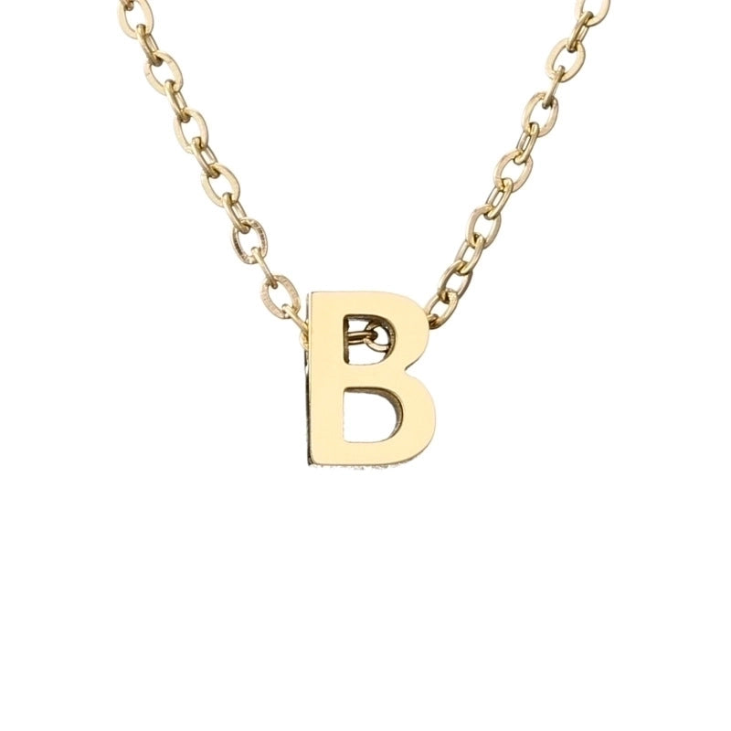 Lady Letter Stainless Steel Titanium Steel Plating Pendant Necklace