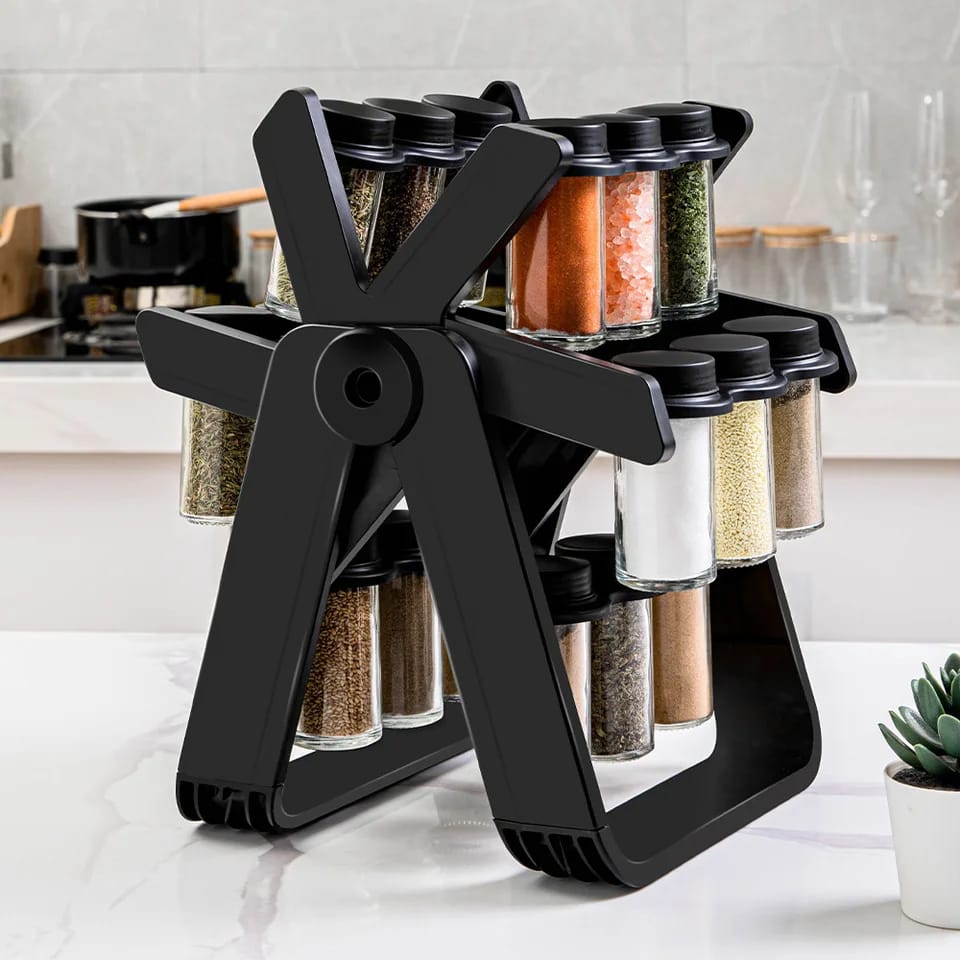 21 PCs Rotating Spice Organizer-14277With Stand