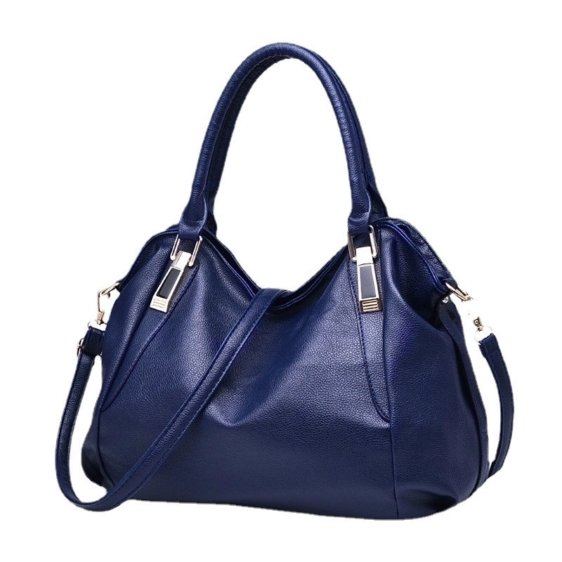 Women's Large Pu Leather Solid Color Fashion Square Zipper Crossbody Bag