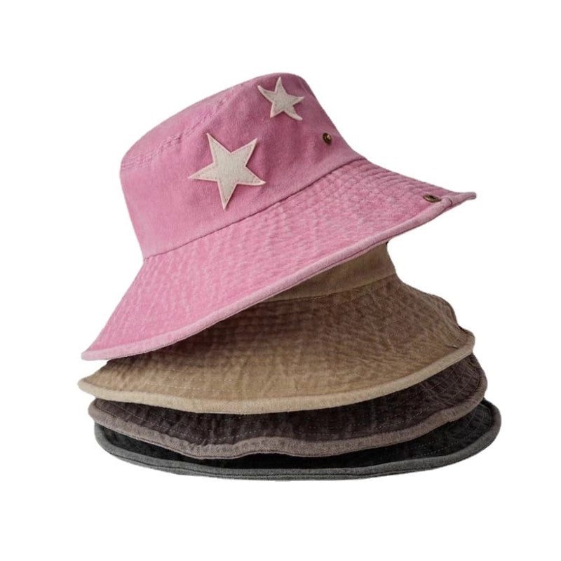 Unisex Minimalist Classic Style Color Block Crimping Bucket Hat