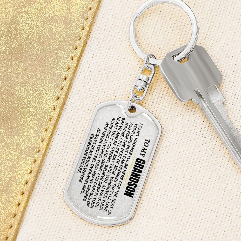 🎁49%--🔥 To My Grandson - Remember Whose Grandson You Are - Unique Keychain