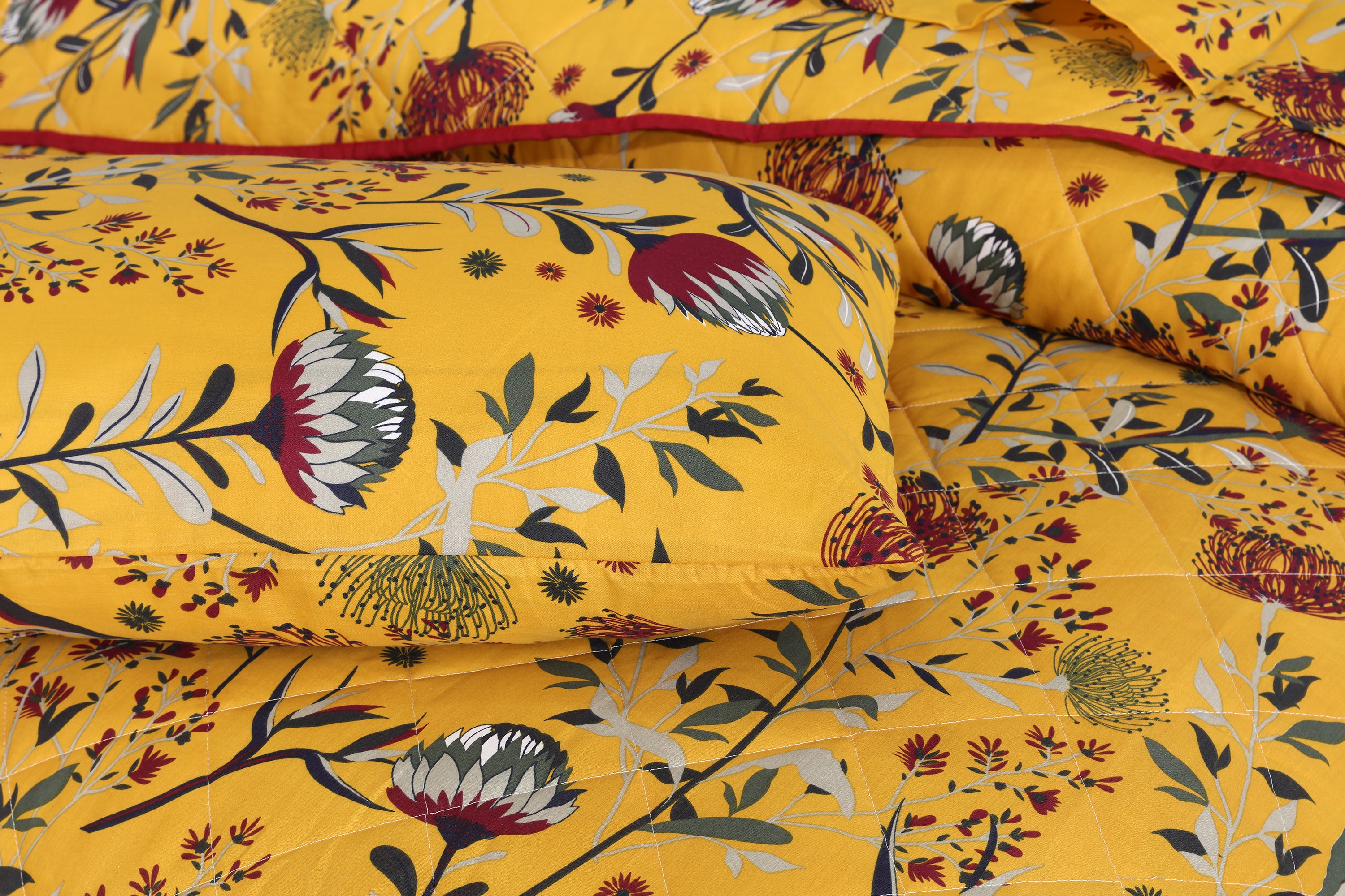 Mustard Floral - Summer Comforter 8pcs Set