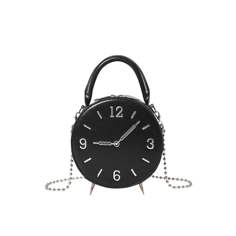 Women's Small Pu Leather Solid Color Streetwear Zipper Circle Bag