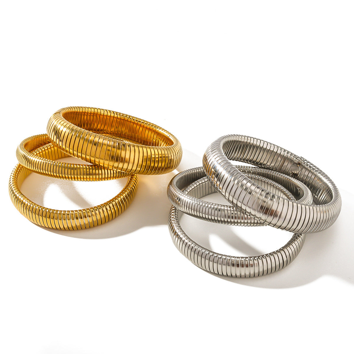Circle Stainless Steel Electroplating Bangles