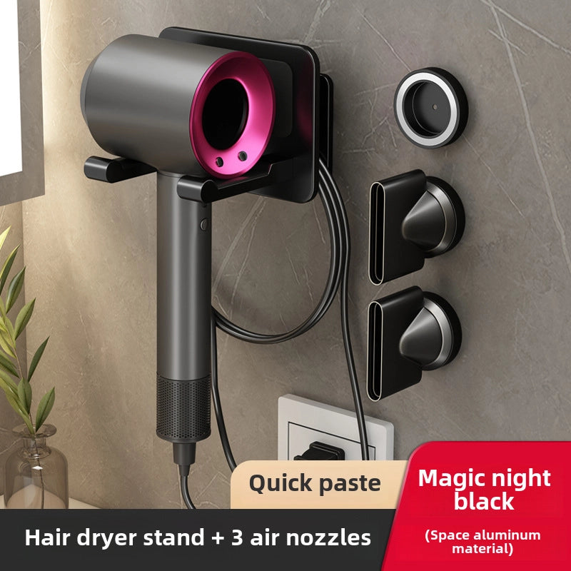 Hair Dryer Rack Punch-free Bracket Hair Dryer Rack Hair Dryer Storage Rack