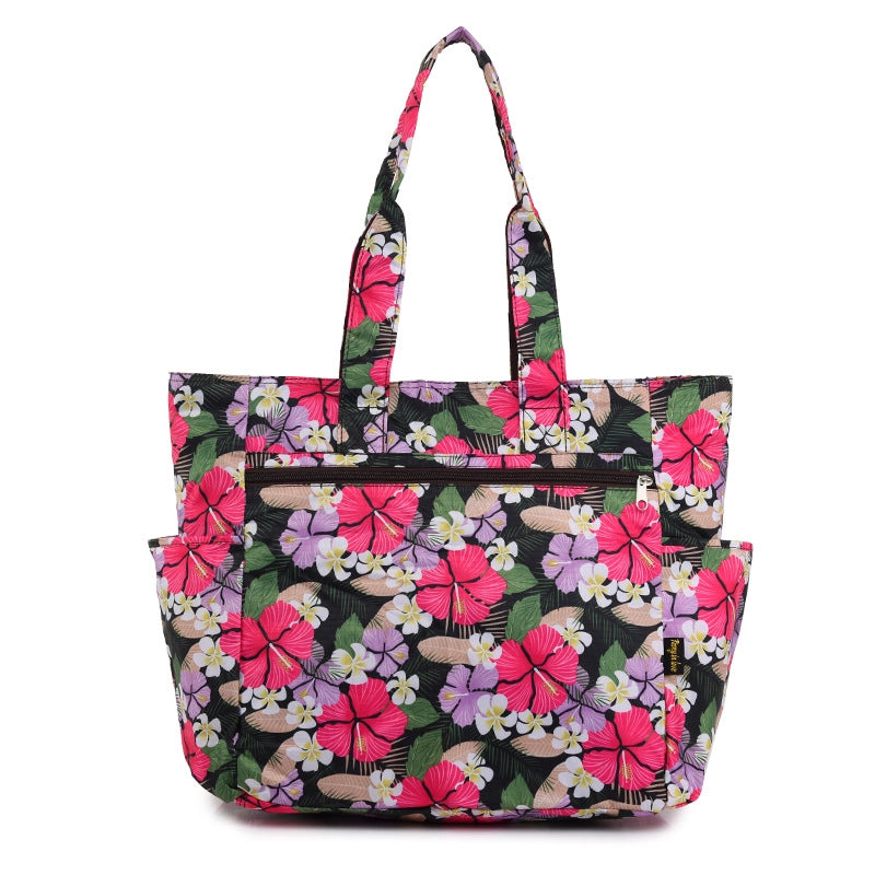 Women's Large Canvas Oxford Cloth Printing Vintage Style Classic Style Square Zipper Shoulder Bag