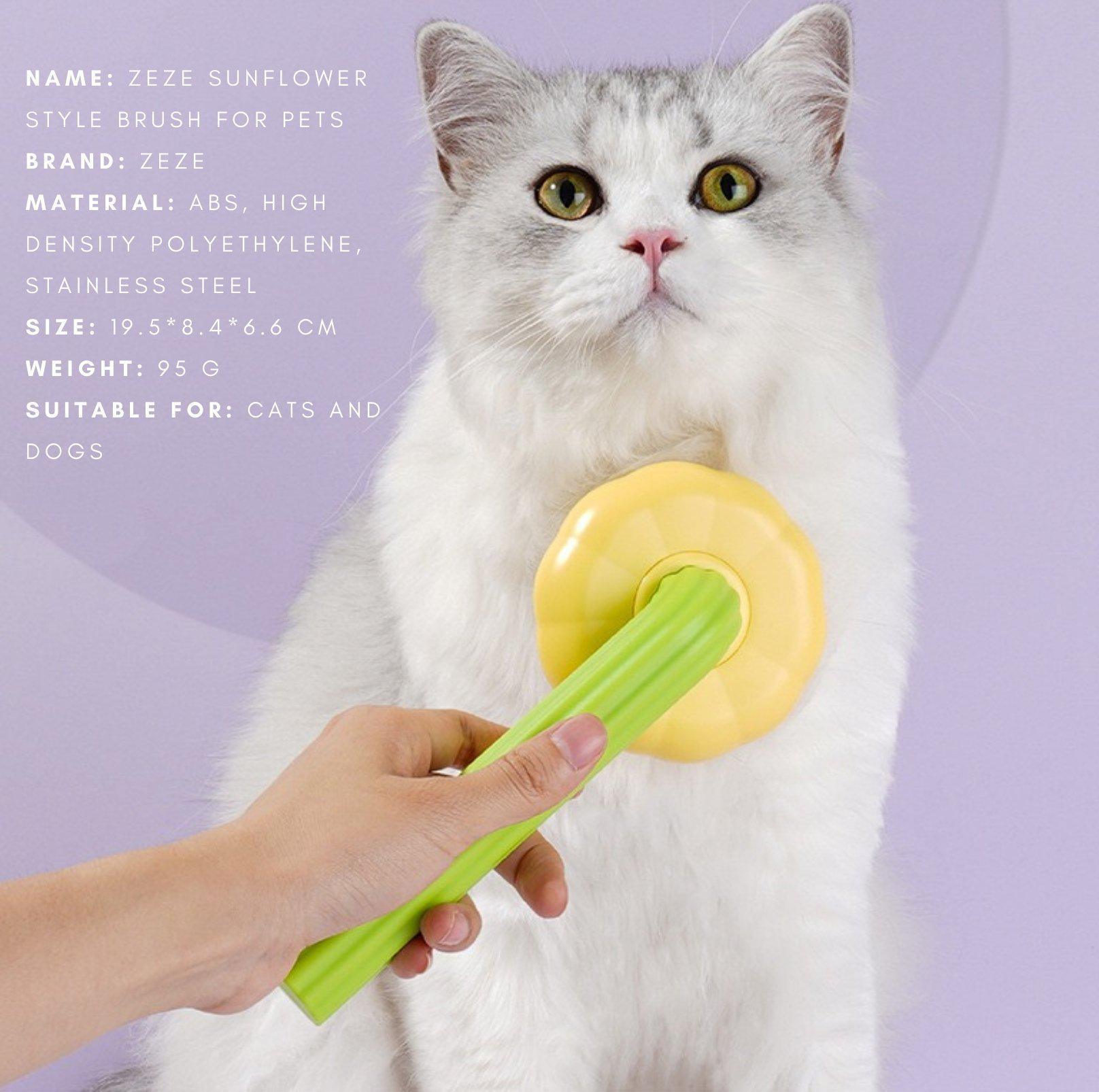 Sunflower Style Pet Cat Dog Brush