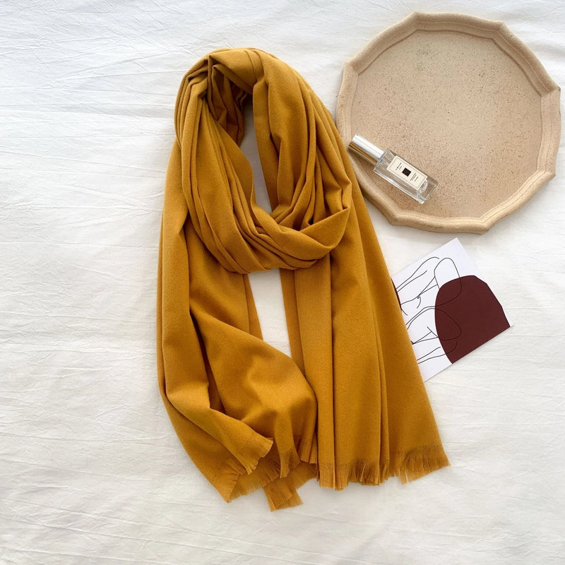 Women's Minimalist Solid Color Imitation Cashmere Scarf