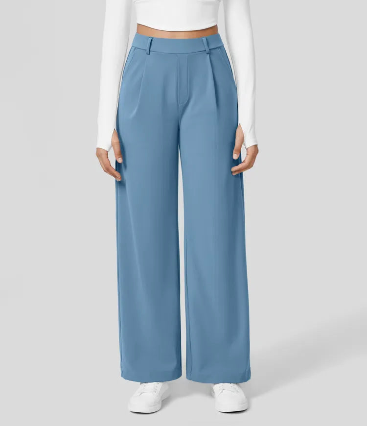 Quinn | High Waist Trousers with Side Pockets