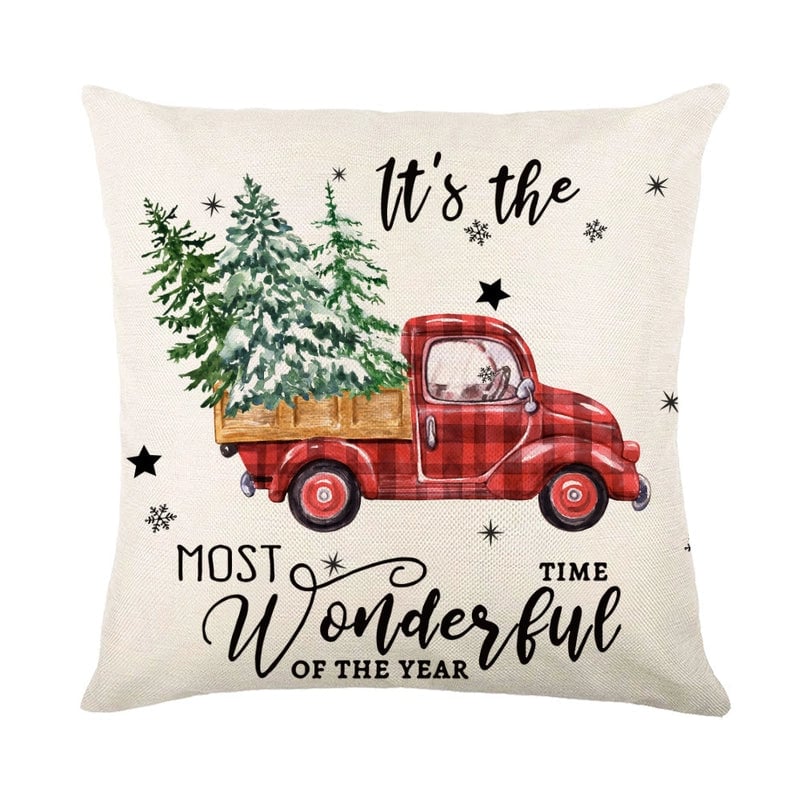 Casual Vacation Letter Linen Pillow Cases