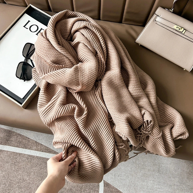 Women's Basic Solid Color Polyester Scarf
