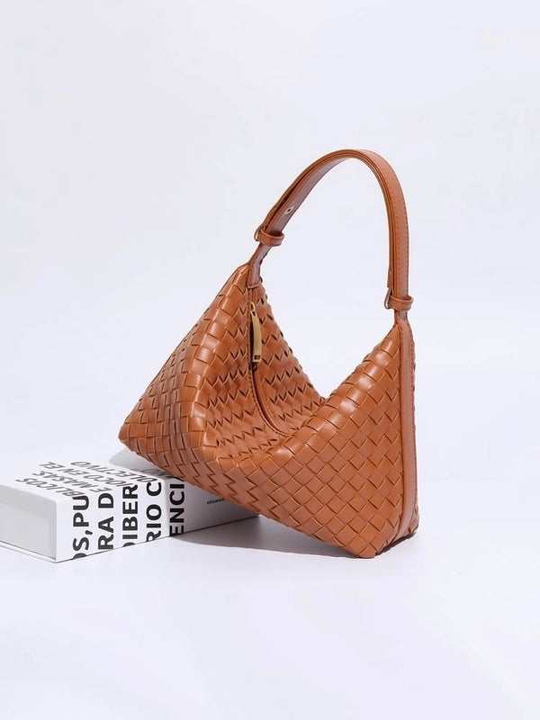 Women's Medium All Seasons Pu Leather Solid Color Streetwear Square Zipper Shoulder Bag