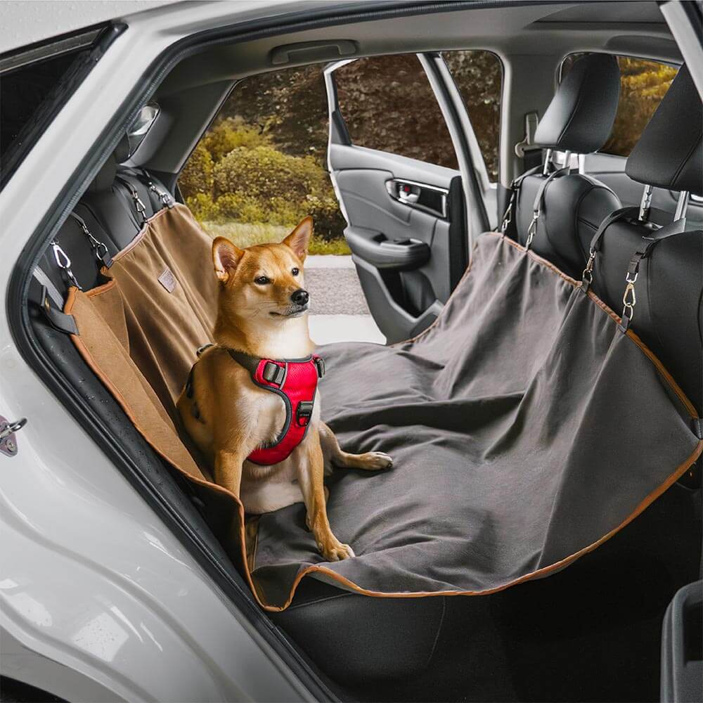 Classic Retro -Waterproof Camping & Car Dual-Use Back Seat Cover