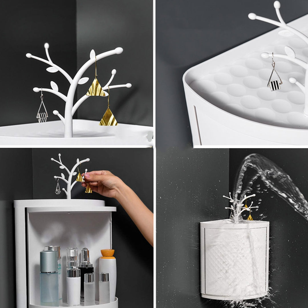 Rotatable Corner Bathroom Organizer