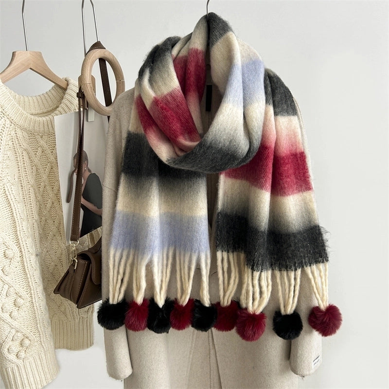 Women's Minimalist Solid Color Imitation Cashmere Scarf