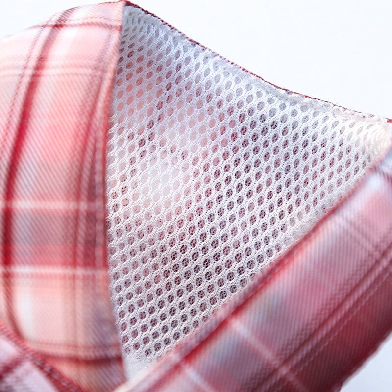 Plaid Pattern Dog Harness Dress