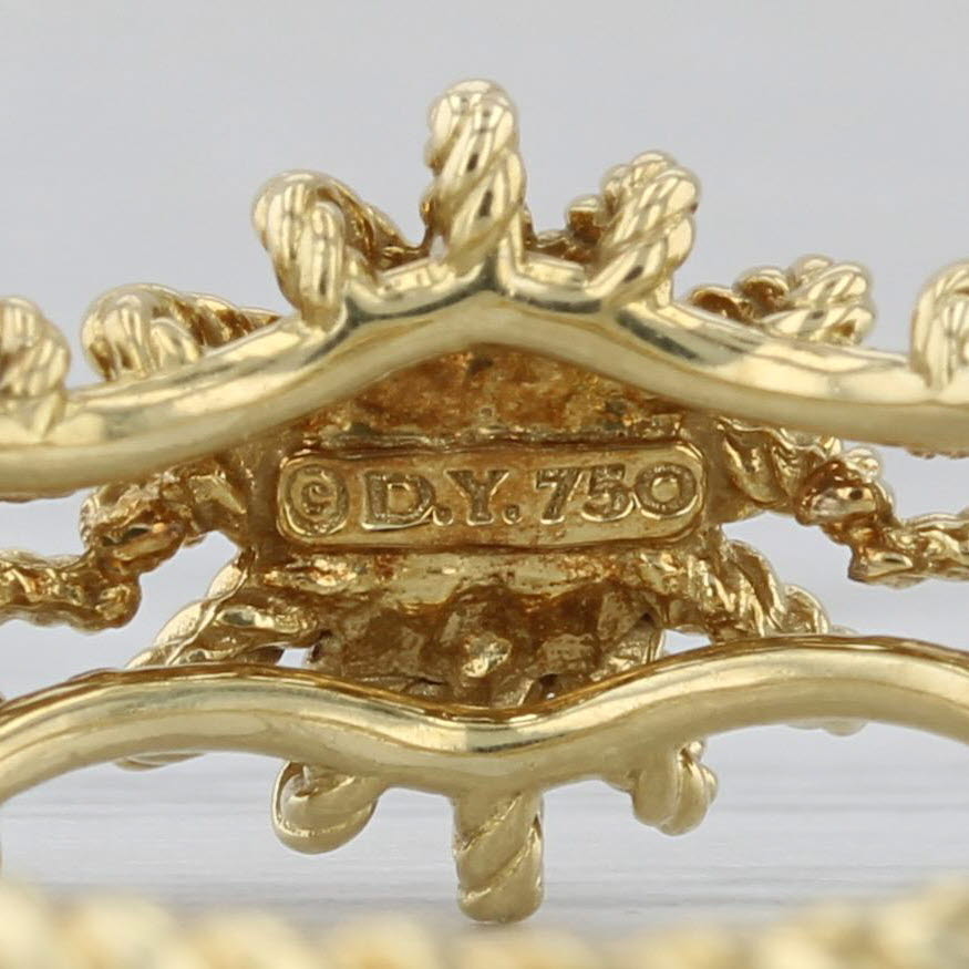 0.10ctw Diamond Pave Starbursts Ring 18k Yellow Gold Size 6.75