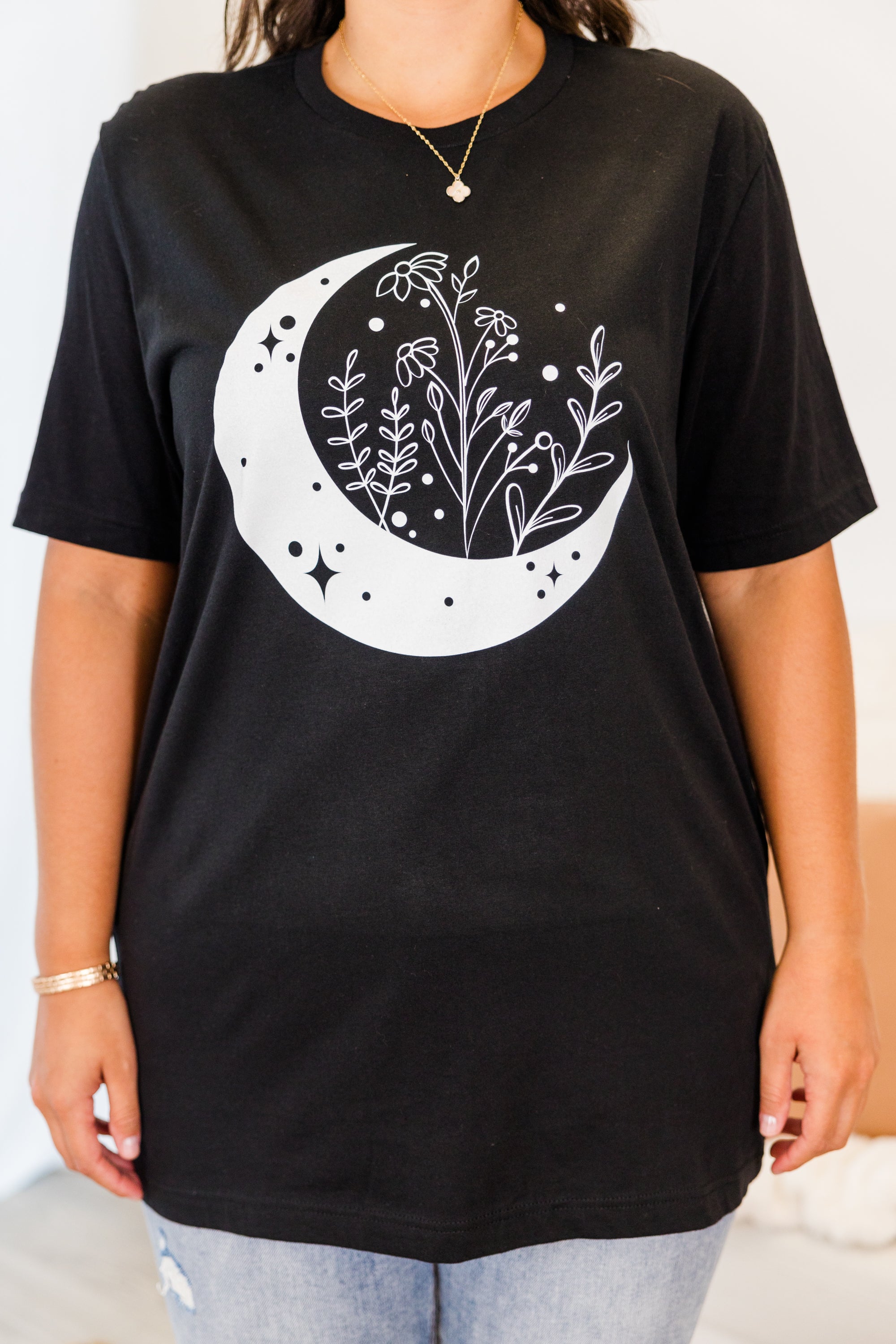 Moonlit Gardens Tee. Black