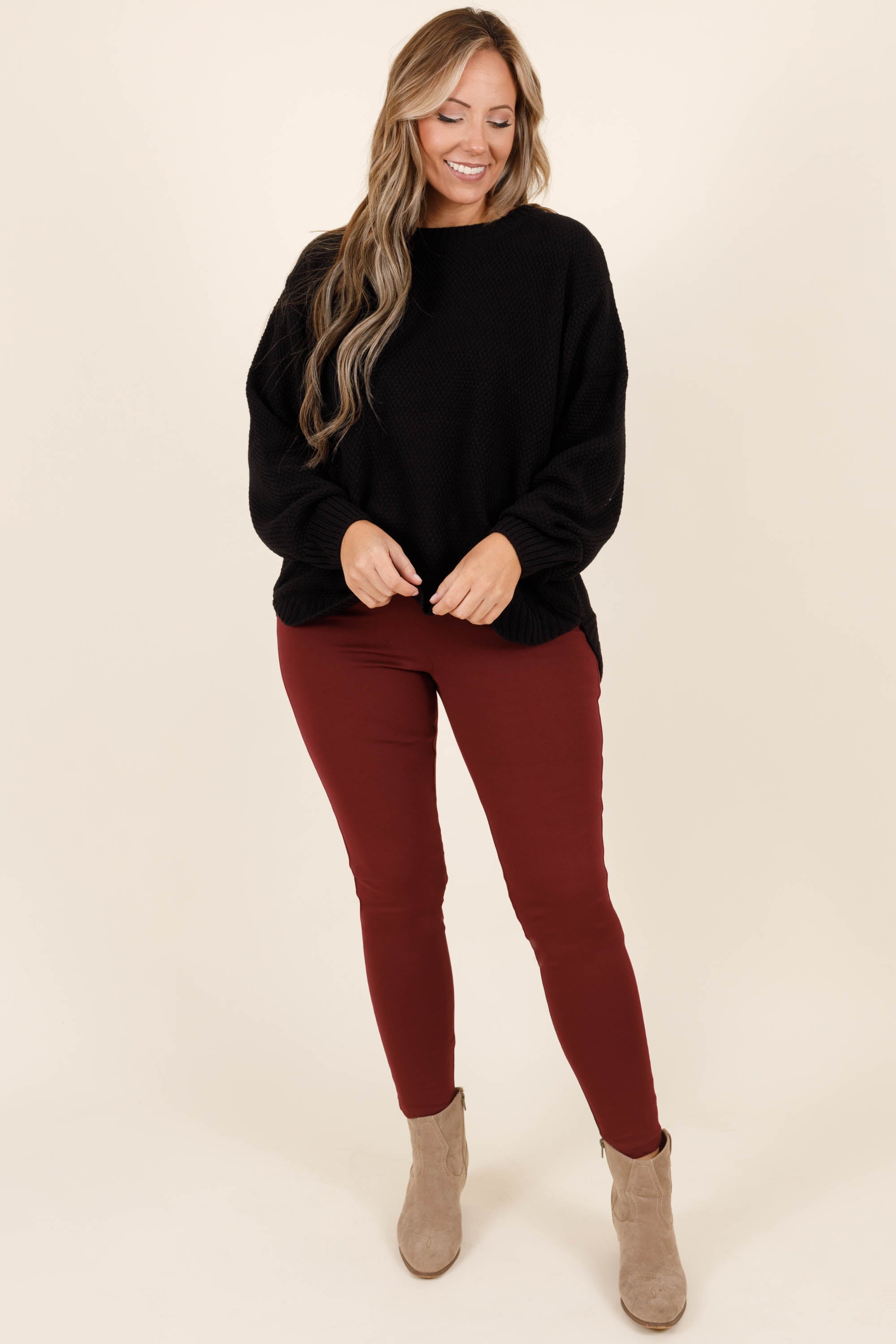 Beyond Basic Pants. Merlot