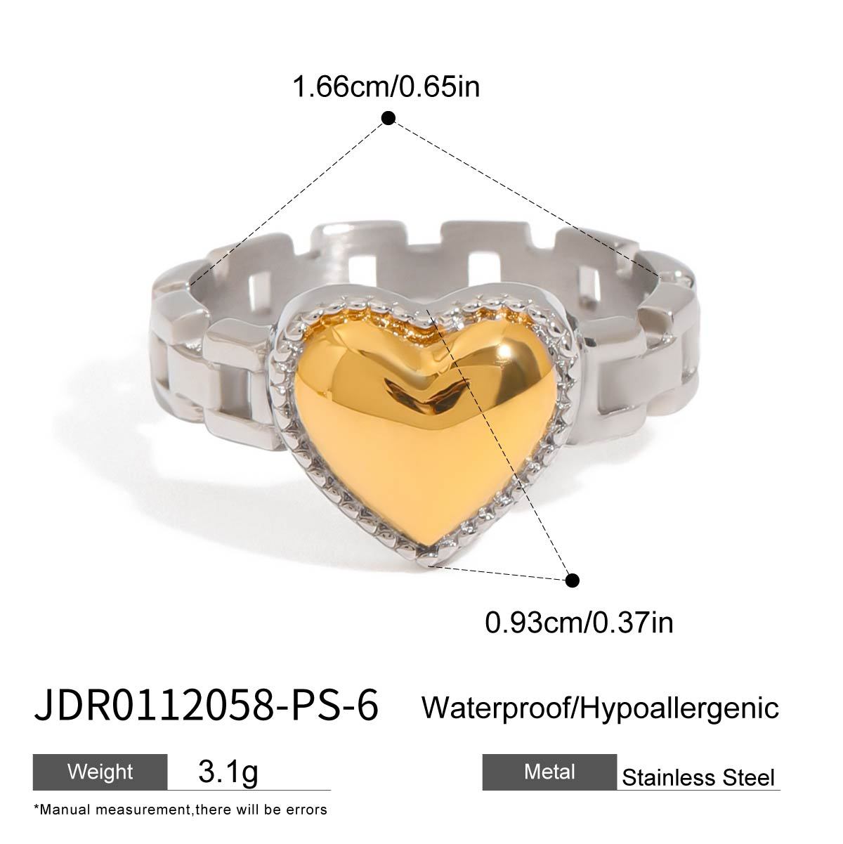 Stainless Steel Watch Strap Love Ring Titanium Steel Ring