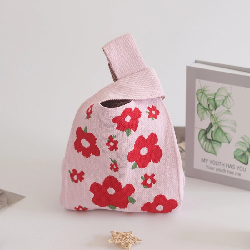Women's Small Polyester Letter Floral Elegant Streetwear Square Open Handbag
