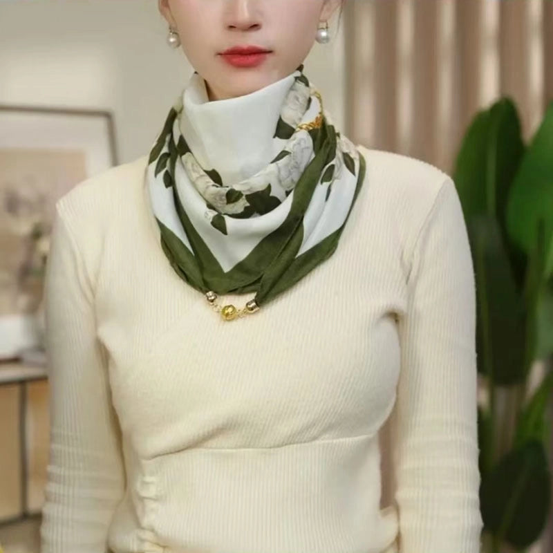Women's Streetwear Printing Cotton And Linen Silk Scarf