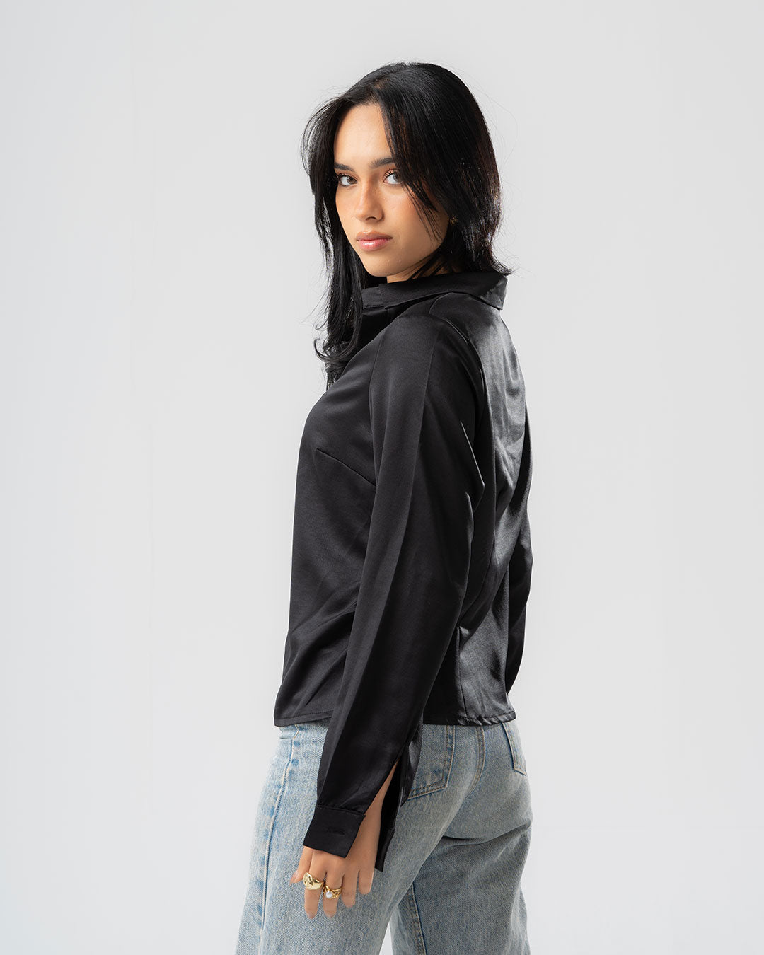 Women's Plain Long Sleeve Blouse