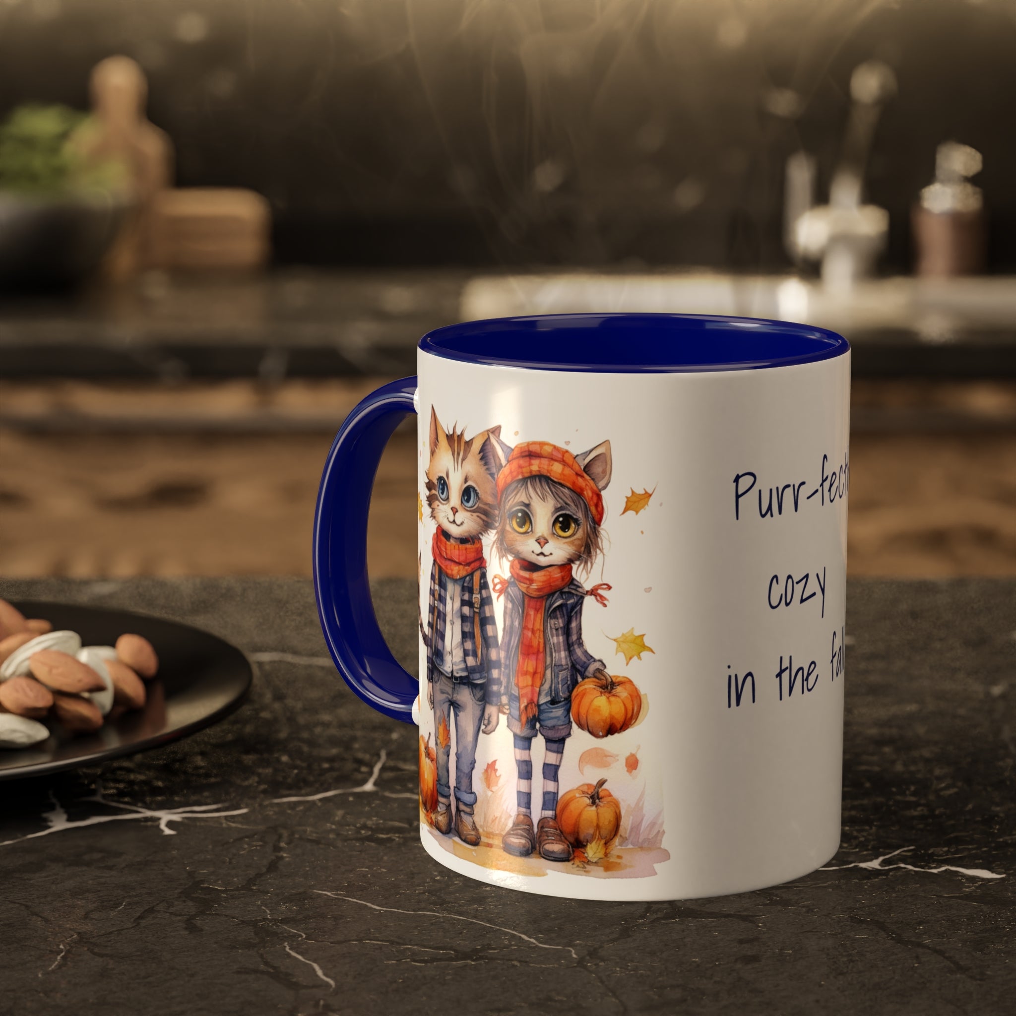 Kurt & Callie Cozy Fall Kitties Mug