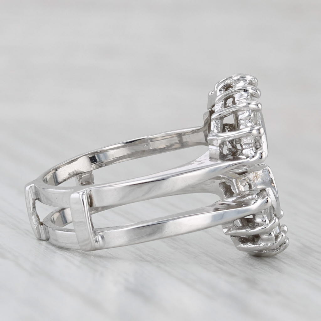 0.36ctw Diamond Ring Jacket Guard 14k White Gold Size 6.5 Wedding Bridal