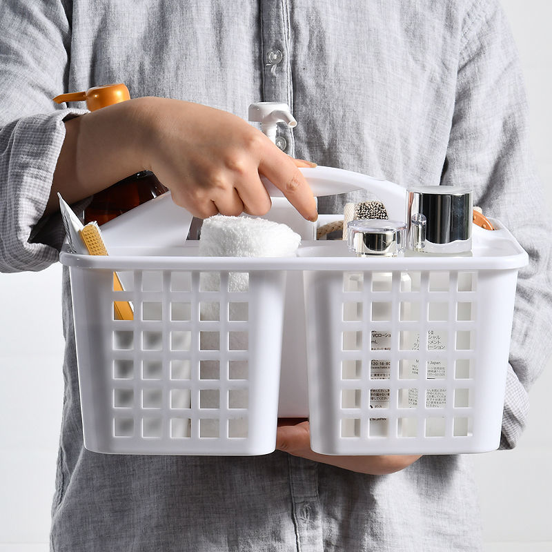 3 Compartment Storage Basket With Handle