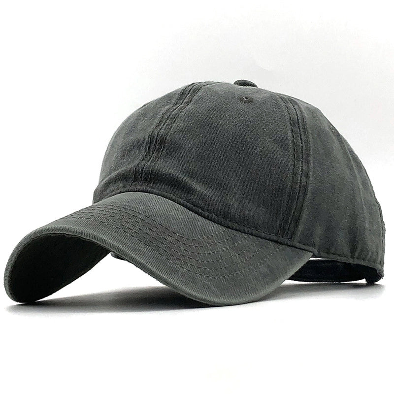 Korean Washed Cotton Distressed Baseball Hat