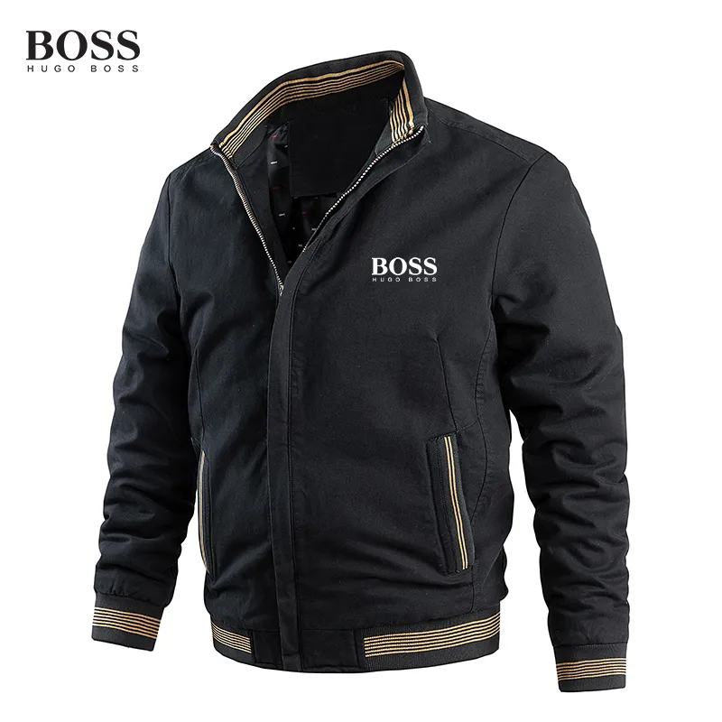 BOSS Zip Pocket Stand Collar Jacket