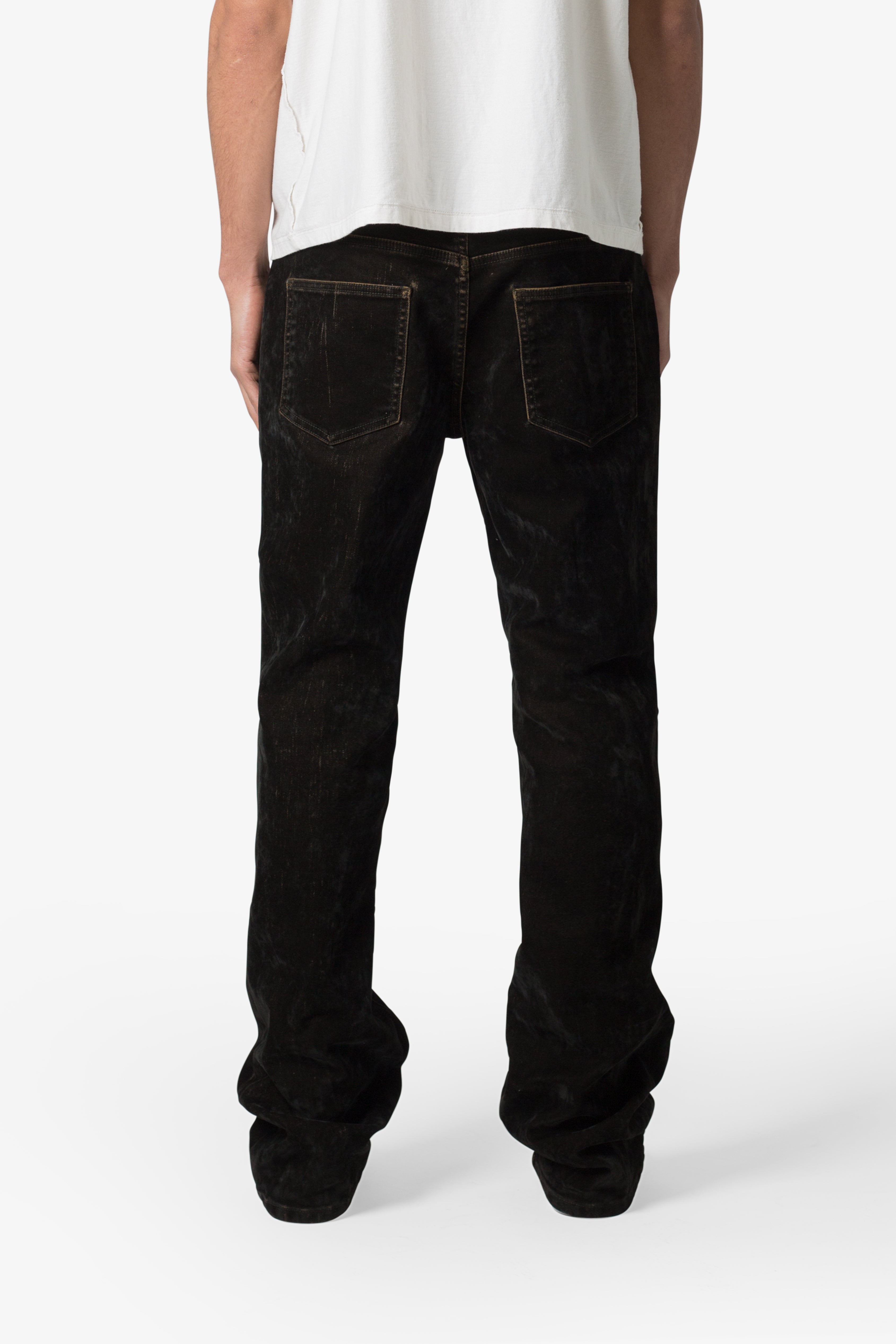 B577 Suede Western Flare Denim - Brown