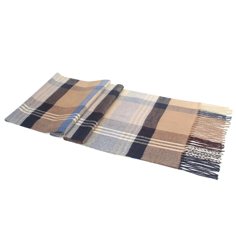 New Cashmere-like Warm Scarf Middle-aged And Elderly Striped Plaid Men's Scarf Gift Factory Direct Sales