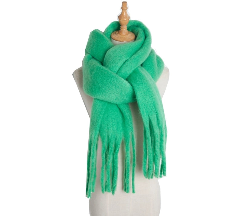 Women's Minimalist Solid Color Polyester Scarf