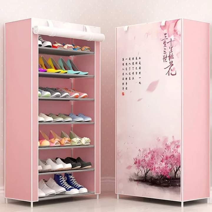 7 Layer Non-Woven Fabric Shoe Closet Easy Assembled Home Dormitory Storage Cabinet Entrance Shoes Organizer