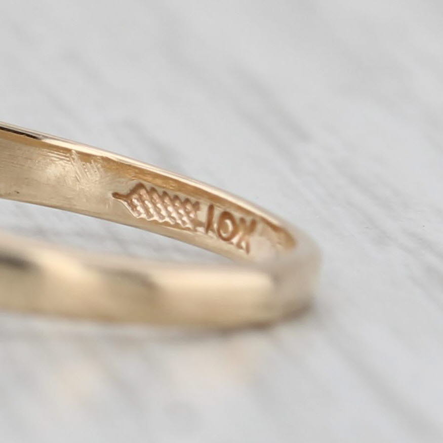 Engravable Heart Ring 10k Yellow Gold Size 5.25 Keepsake Promise Band