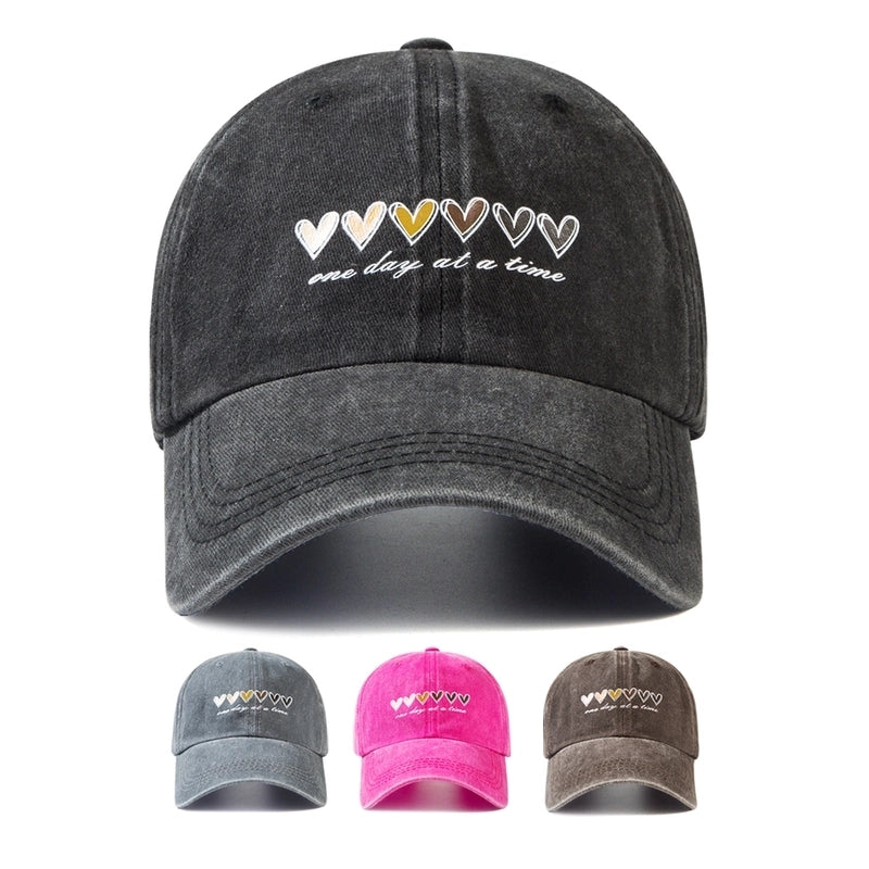 Unisex Casual Vintage Style Classic Style Heart Shape Curved Eaves Baseball Cap