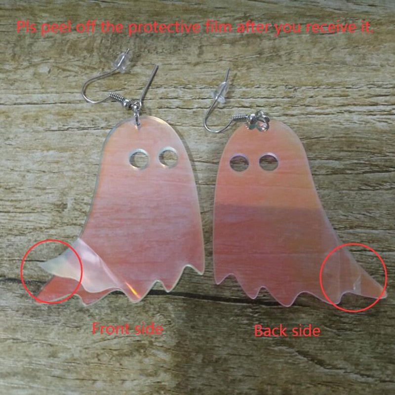 Iridescent Ghost Earrings